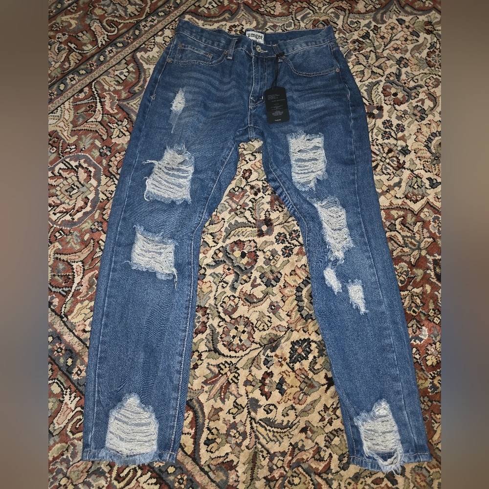 Umgee Distressed Blue Jeans